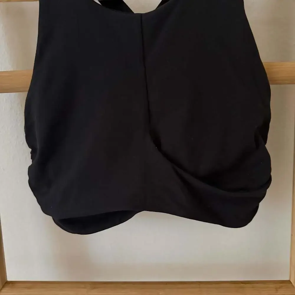 Lululemon Always Aligned Bra Black Size 10 Nulu Criss Cross Yoga Sports Bra
